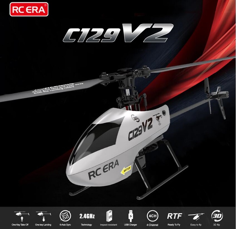 RC ERA C129 V2 6CH RCヘリコプター ワンキースクロール機能付き RTF 2.4GHz 