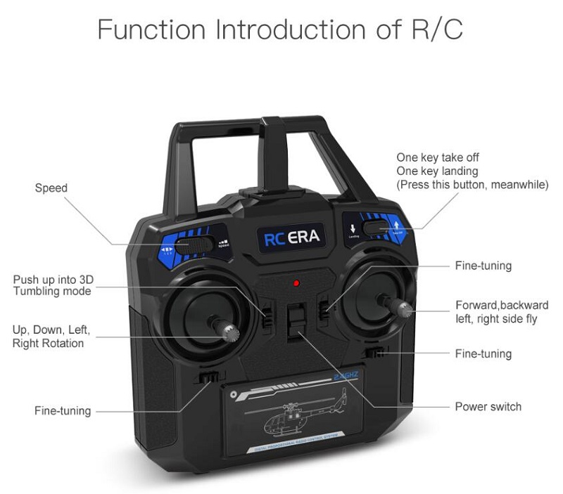 RC ERA C129 V2 6CH RCヘリコプター ワンキースクロール機能付き RTF 2.4GHz 