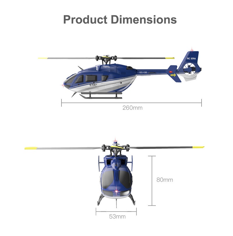 RC EAR C187 4CH 6 軸ジャイロ高度保持フライバーレス EC135 スケール RC ヘリコプター RTF 2.4G