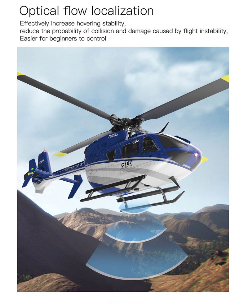 RC EAR C187 4CH 6 軸ジャイロ高度保持フライバーレス EC135 スケール RC ヘリコプター RTF 2.4G