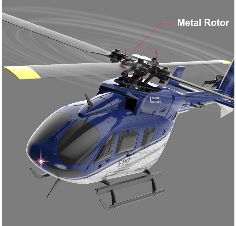 RC EAR C187 4CH 6 軸ジャイロ高度保持フライバーレス EC135 スケール RC ヘリコプター RTF 2.4G