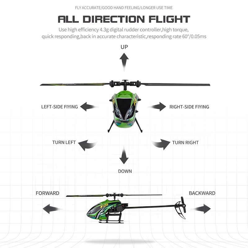 YU XIANG F03 4CH 6軸ジャイロ RC ヘリコプター フライバーレス ワンキー離陸VS JJRC M05