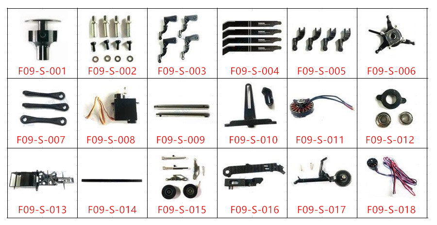 YUXIANG F09-S UH60 RCヘリコプター用スペアパーツ補修部品