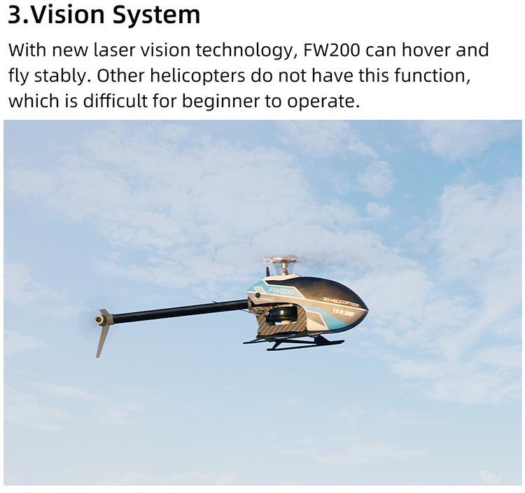 FLYWING FW200 H1 V2 ジャイロ 6CH 3D スマート GPS RC ヘリコプター RTF 自己安定化 3D ブラシレス直接駆動