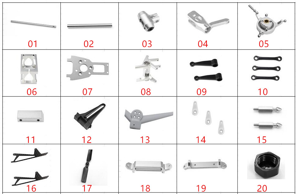 FLYWING FW200 RC ヘリコプター用 スペアパーツ 