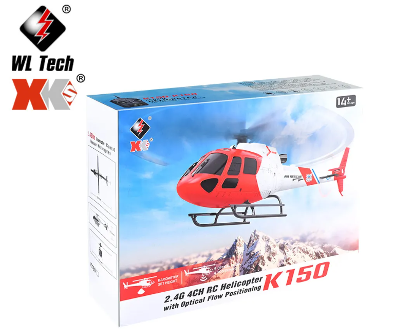 2026新型 WLtoys XK K150 AS350 4CH ブラシレス RC ヘリコブター RTF 2.4GHz 