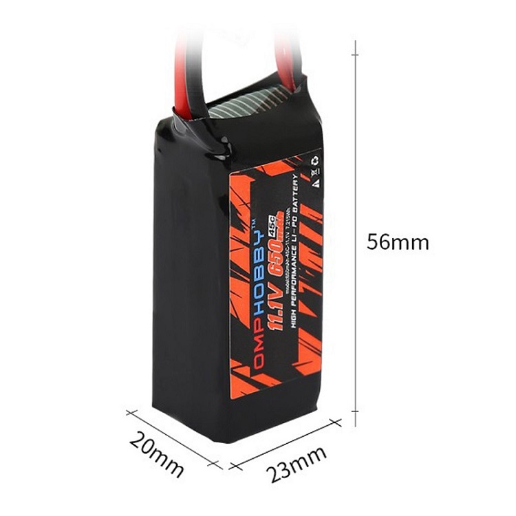 OMPHOBBY M2 EXP /V2 3D RCヘリコプター用スペアパーツ 11.1V 650mAh Li-poバッテリー OSHM2030