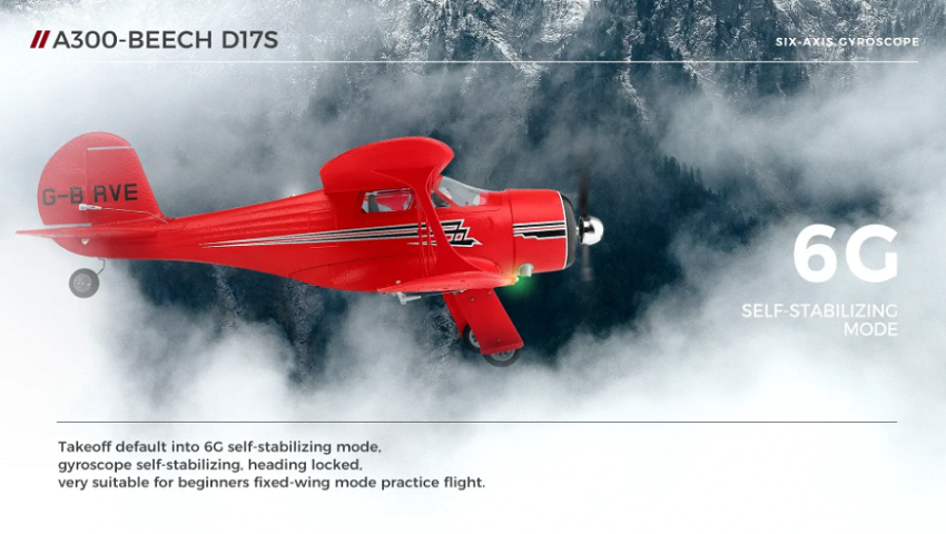 WLtoys XK A300 RC 飛行機 2.4G 3D6G モード航空機 ブラシレスモーター ＆LED付き