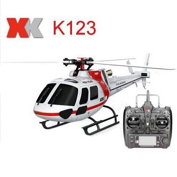 XK AS350 K123 6CH ブラシレス 3D6G システム RC ヘリコブター