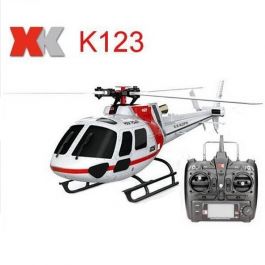 XK AS350 K123 6CH ブラシレス 3D6G システム RC ヘリコブター