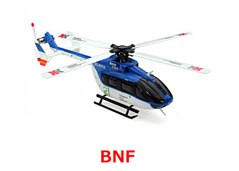 XK K124 EC145 6CH ブラシレスRC ヘリコブター BNF 送信機無し 3D6G システム FUTABA S-FHSSと互換性あり