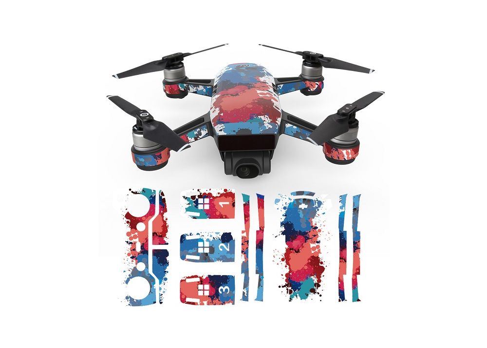 DJI Spark ドローン専用アップグレード部品 パーツ  PVC ステッカー 防水ステッカー スキン 機体/送信機/バッテリー用