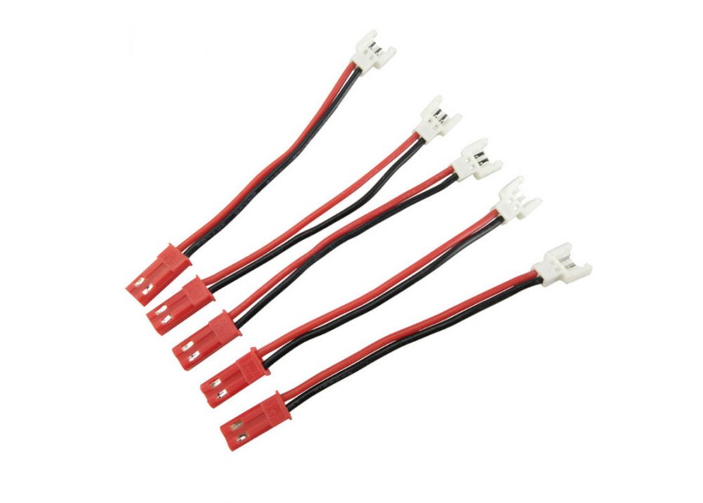 5PCS SYMA X5C / UDI U818/ MJX X400用充電コネクタケーブル変換ライン3.7V Lipoバッテリー用JSTラインポート