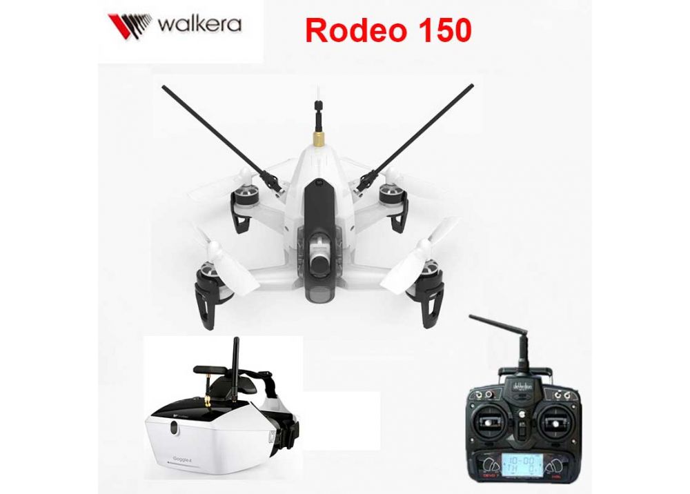 Walkera Rodeo 150 +Goggle 4眼鏡+ DEVO 7 送信機フルセット 3D RC レーシング クアッドコプター RTF  ( 600TVL カメラ/バッテリー/充電器含み)