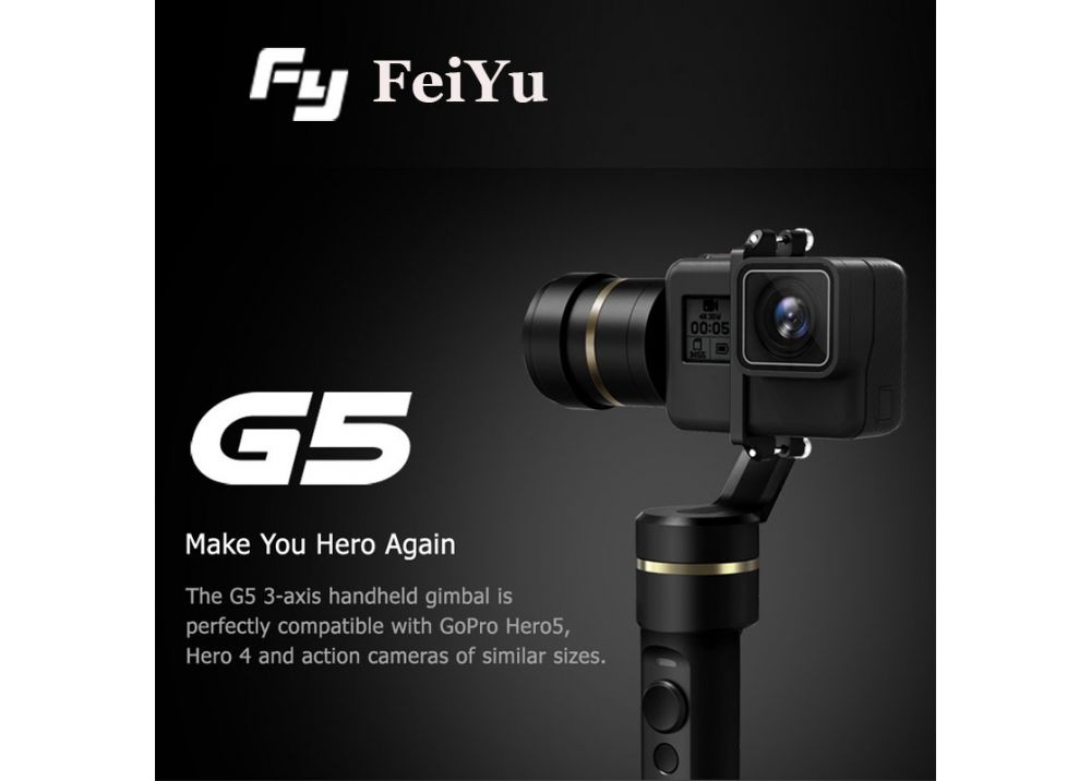 【特価】Feiyu FeiyuTech G5 ( FY G5 ) 3軸 ブラシレス ハンドヘルド ジンバル  防水機能搭載（Gopro Hero 5 Hero 4用）