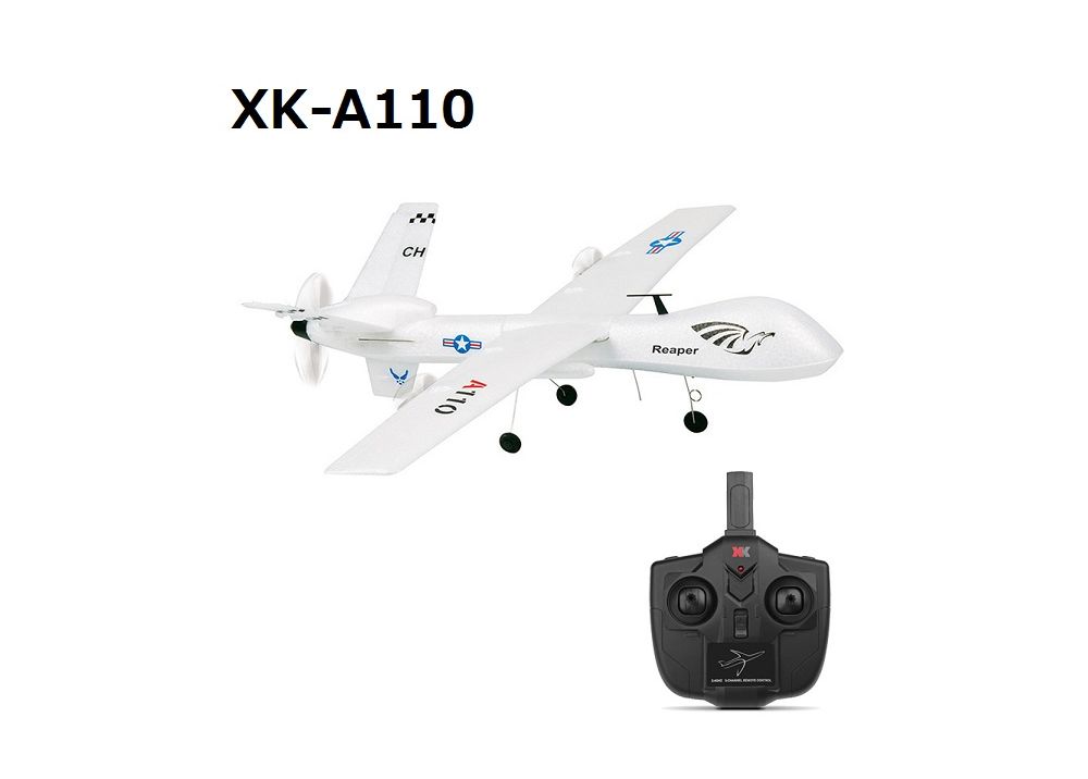 【製造中止】XK A110 プレデターMQ-9 EPP内蔵ジャイロ3CH DIYグライダー RC飛行機 RTF 2.4G