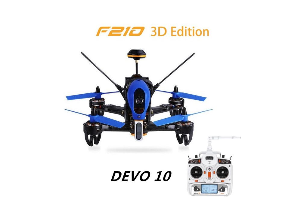 【特価】Walkera F210 3D + DEVO 10 送信機フルセット FPV RC クアッドコプター RTF  ( 700TVL SONY カメラ/OSD/ バッテリー/充電器含み)