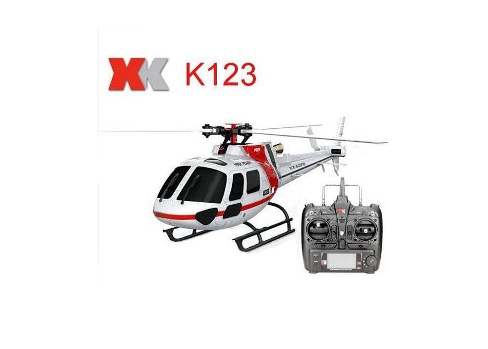 XK AS350 K123 6CH Brushless Scale 3D6G System RC Helicopter RTF Upgrade WLtoys V931