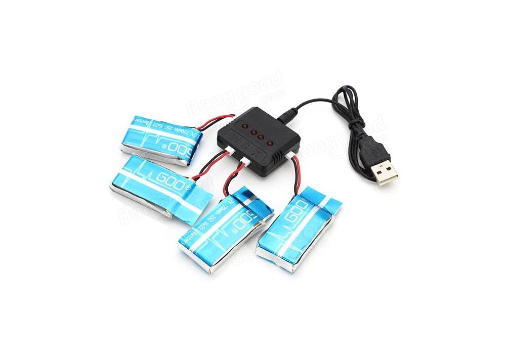 4pcs/セットWLtoys V931 F949 / XK K123 / CX-30W  RCヘリコプター用3.7V 720mAh 25C Li-poバッテリー 