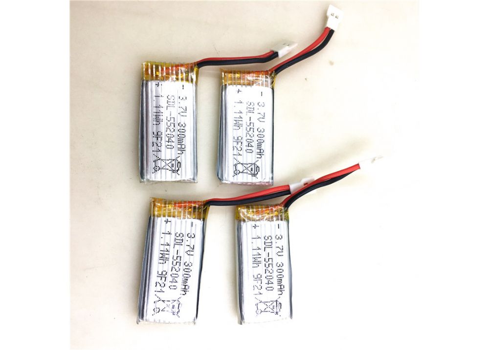 Wltoys V911S / XK K100 用RCヘリコプタースペアパーツ 3.7V 300mah Lipoバッテリー*4個