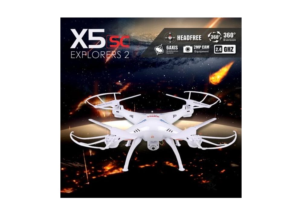 Syma X5SC 4CH 6軸 ヘッドレスモード クアッドコプター 2MP カメラ搭載 2.4GHz