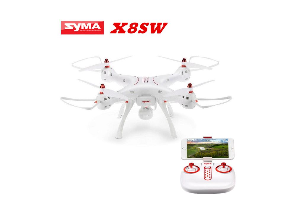 Syma X8SW WIFI FPV RC クアッドコブター 720Pカメラ搭載 RTF 2.4GHz バロメーター高さ保持 / ヘッドレスモード 
