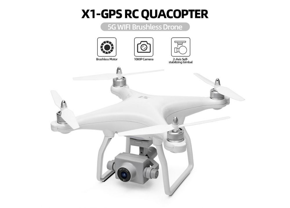 XK X1 5G WIFI FPV GPSドローン 1080P HDカメラ/ 2軸コアレスジンバル付き 高度保持モード RTF