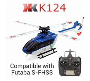 XK K124 EC145 6CH Brushless motor 3D 6G System RC Helicopter RTF Compatible with FUTABA S-FHSS