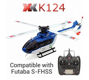 XK K124 EC145 6CH ブラシレス 3D6G システム RC ヘリコブター RTF 2.4GHz