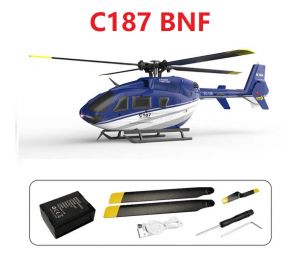 RC EAR C187 機体のみ 4CH 6 軸ジャイロ高度保持フライバーレス EC135 スケール RC ヘリコプター 送信機なし BNF