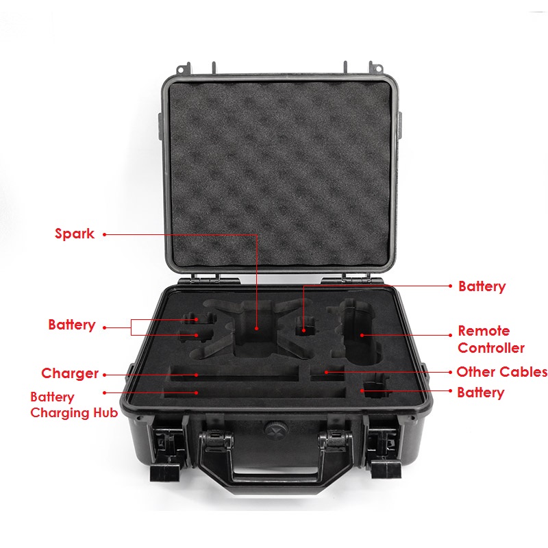 DJI Spark RCドローン用ポータブル防爆ケース 防水ケース
