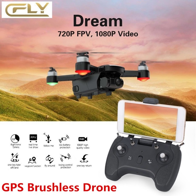 CFLY Dream GPS RCドローン ブラシレスWIFI FPV クアッドコプター1080P HDカメラ付き フォローミー/サークルフライング