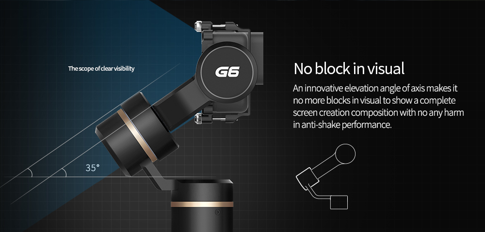 FeiyuTech FY G6 ハンドヘルドジンバル  Gopro Hero 6 /5/4 RX0カメラ用 WIFI +ブルートゥースヒーロー両用