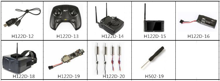 Hubsan H122D RCクアッドコプターレーシングドローン用パーツ 交換部品