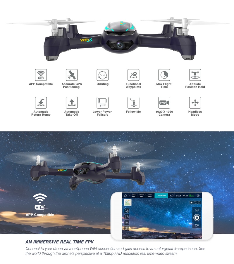 Hubsan H216A X4 DESIRE PRO WIFI FPV RC クアッドコプター HT009 送信機付き RTF 1080Pカメラ 搭載 GPSドローン