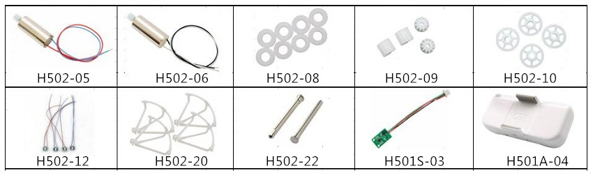 Hubsan X4 Star Pro H507A RC クアッドコプタースペアパーツ  Hubsan H507A 専用補修部品