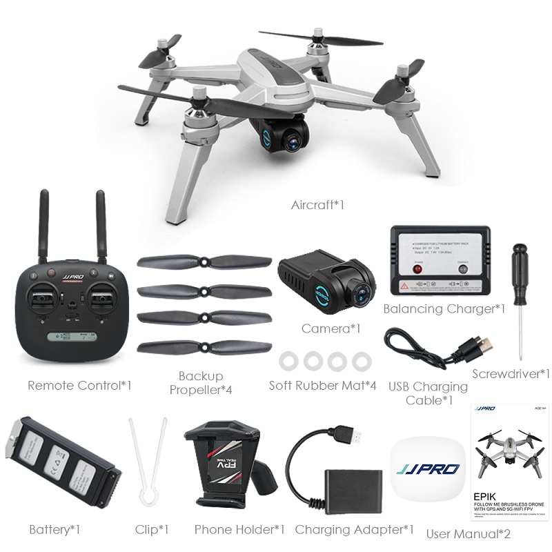 JJRC JJPRO X5 EPIK 5G WIFI FPV GPS ブラシレス RC クアッドコプター  1080Pカメラ＆フォローミー モード付き 