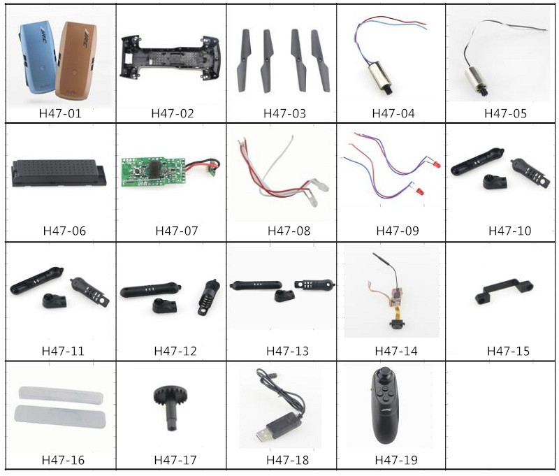 JJRC H37 MINI ( H37mini ) RC クアッドコプター用スペアパーツ 補修部品 