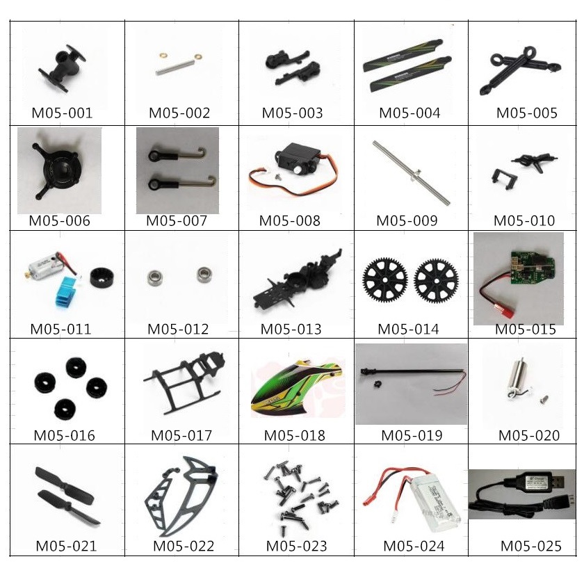 JJRC M05 E130 6CH 3D ブラシレス RCヘリコプター用スペアパーツ 補修部品