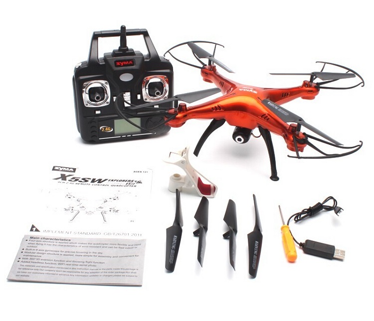 Syma X5SW 6軸ジャイロ WIFI FPV RC ドローン 2.0MP HDカメラ搭載 2.4G RTF WIFIリアルタイム伝送