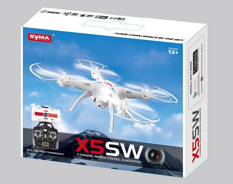 Syma X5SW 6軸ジャイロ WIFI FPV RC ドローン 2.0MP HDカメラ搭載 2.4G RTF WIFIリアルタイム伝送