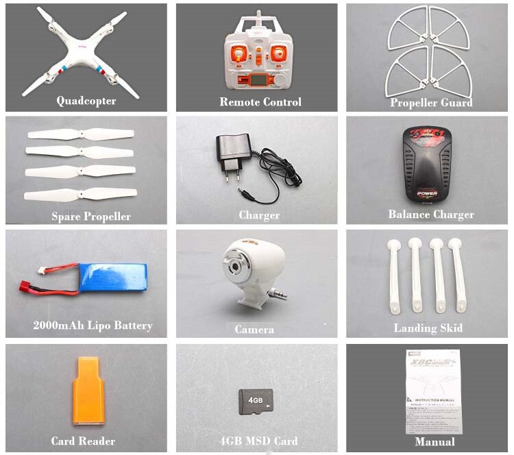 Syma X8C Venture 4CH 6軸 ヘッドレス モード RC クアッドコプター 2MP カメラ搭載 