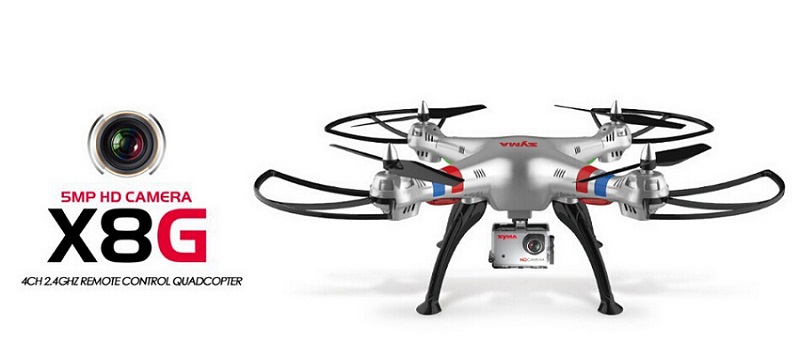 Syma X8G 8MP HD カメラ搭載 ヘッドレスモード RC クアッドコブター RTF 2.4GHz 6軸 ジャイロ付