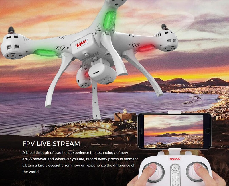 SYMA X8PRO WIFI FPV GPS ドローン  720P WIFI カメラ&ヘッドレスモード機能 付く RTF 2.4GHz