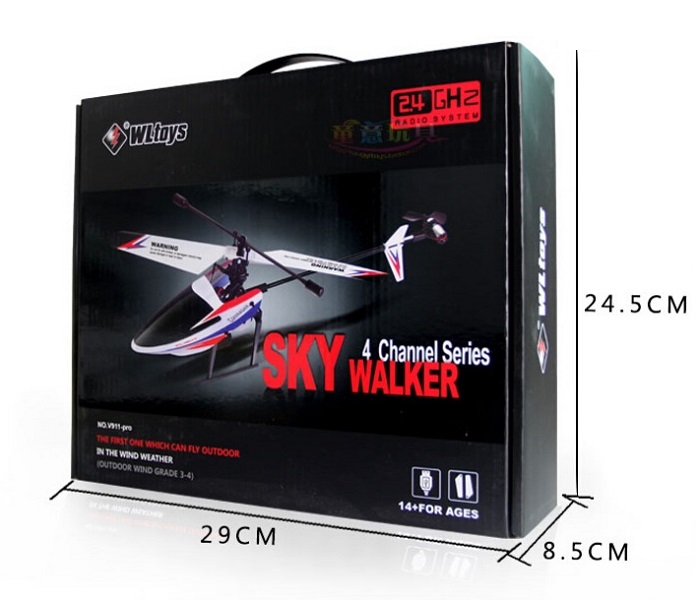 WLtoys V911-2 V911 Pro 4CH ラジコンヘリコプター RTF 2.4GHz