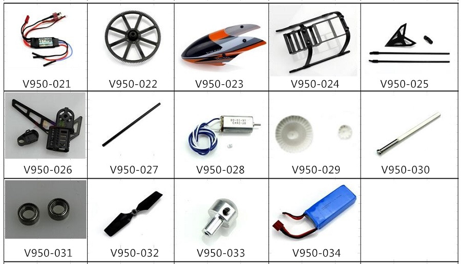 WLtoys V950 RCヘリコプター専用スペアパーツ　補修部品 