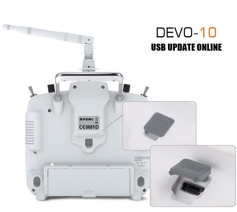Walkera ワルケラ 新型 DEVO 10 10CH 送信機 (白)最大2KM コントロールレンジ