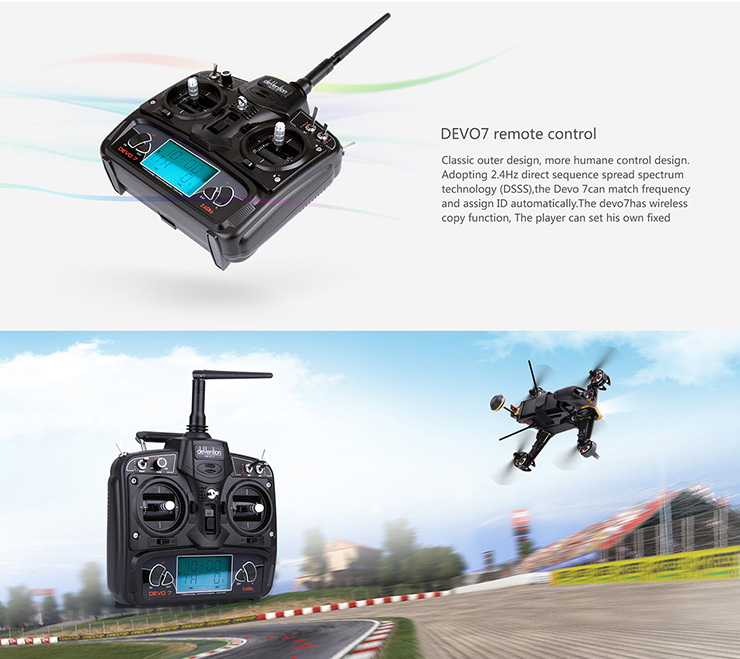 Walkera F210 3D + DEVO 7 送信機フルセット FPV RC クアッドコプター RTF  ( 700TVL SONY カメラ/OSD/ バッテリー/充電器含み)