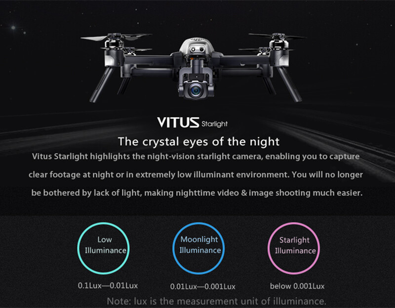 Walkera VITUS 320 Starlight ナイトカメラ＆3軸ジンバル FPV 折りたたみドローン RTF