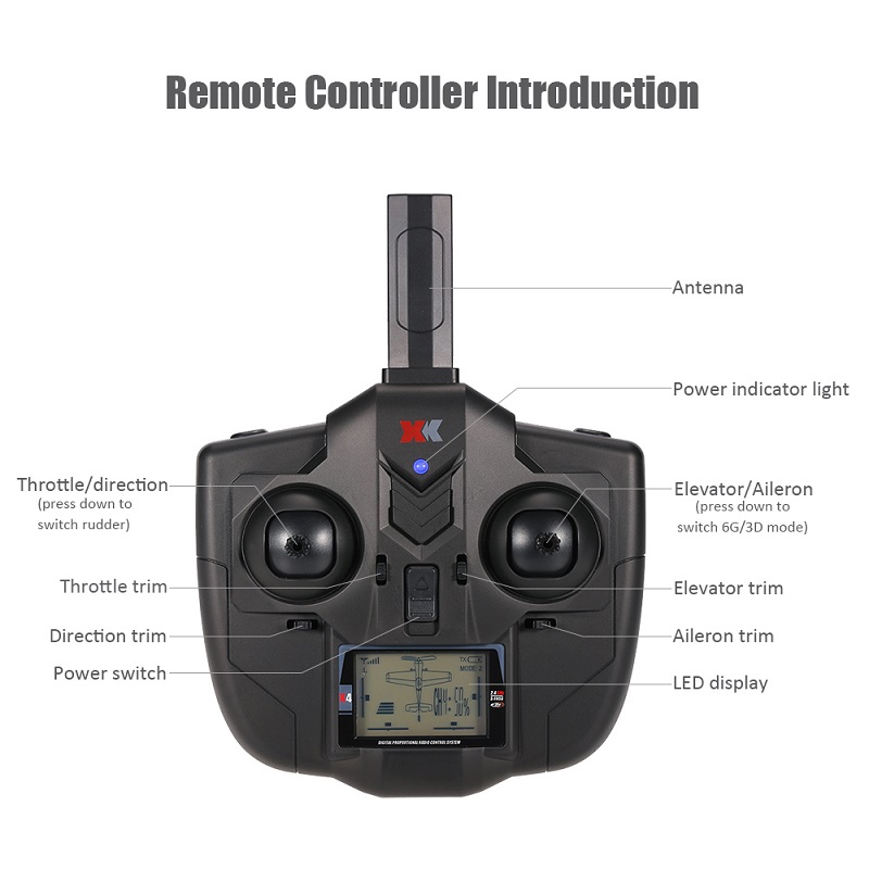 愛用 + A430 XK X4送信機 RTF 飛行機 RC ブラシレスモーター 5CH 3D6G ホビーラジコン